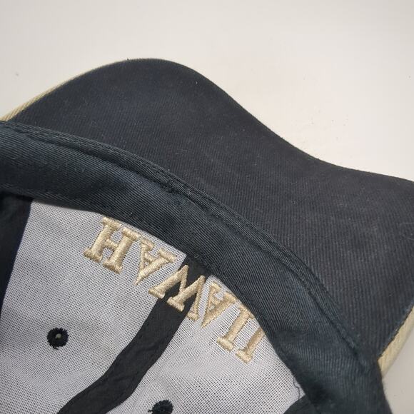 Hawaii Slideback Baseball Cap Black One Size 6 Panel Surfware Hawaiian Classics - Picture 8 of 9